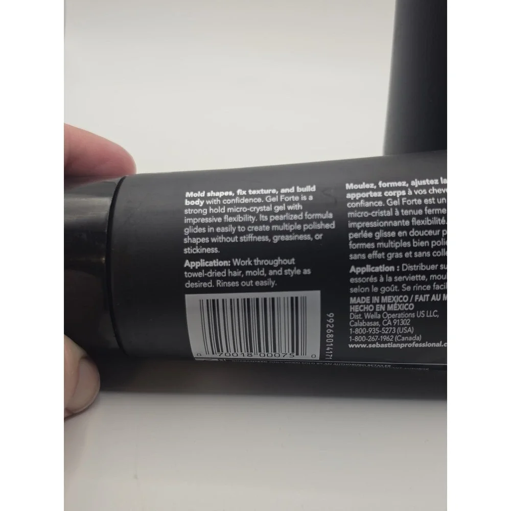 2 PACK Sebastian Professional Gel Forte Strong Hold Hair Gel 6.8oz 200ml Each